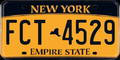 NY license plate FCT4529