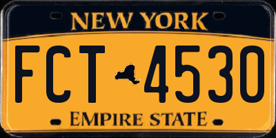 NY license plate FCT4530