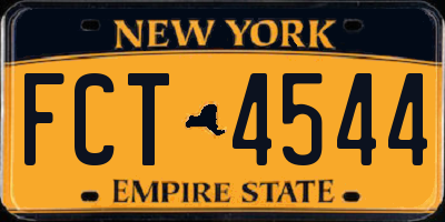 NY license plate FCT4544