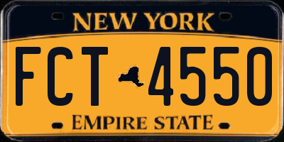 NY license plate FCT4550