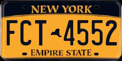NY license plate FCT4552