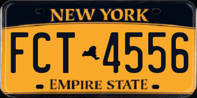 NY license plate FCT4556