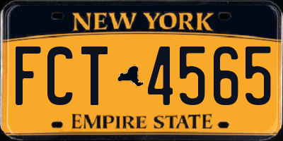 NY license plate FCT4565