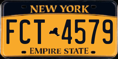 NY license plate FCT4579