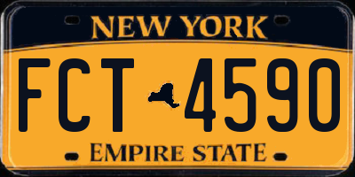 NY license plate FCT4590