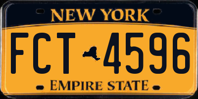 NY license plate FCT4596