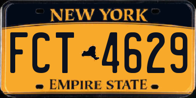 NY license plate FCT4629