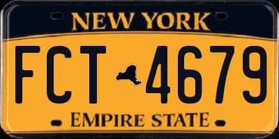 NY license plate FCT4679
