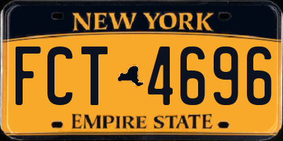 NY license plate FCT4696