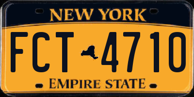 NY license plate FCT4710