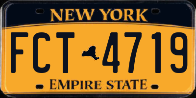 NY license plate FCT4719