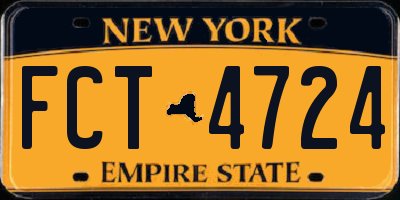 NY license plate FCT4724