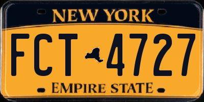 NY license plate FCT4727