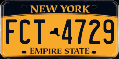 NY license plate FCT4729