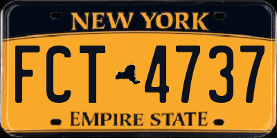 NY license plate FCT4737