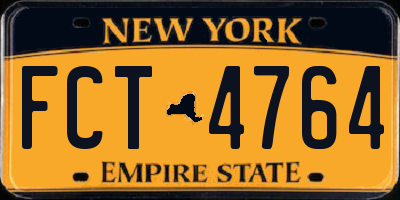 NY license plate FCT4764