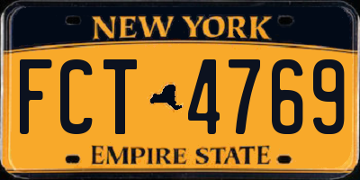 NY license plate FCT4769