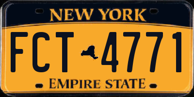 NY license plate FCT4771