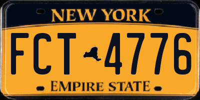 NY license plate FCT4776