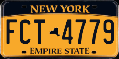 NY license plate FCT4779