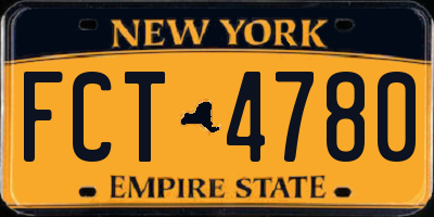 NY license plate FCT4780