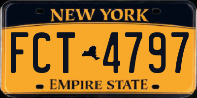 NY license plate FCT4797