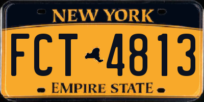 NY license plate FCT4813