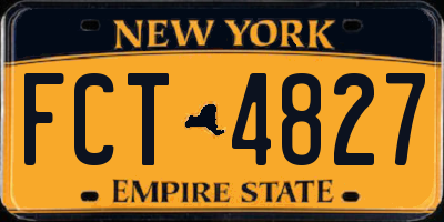 NY license plate FCT4827