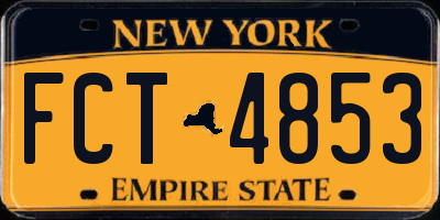NY license plate FCT4853