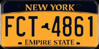 NY license plate FCT4861