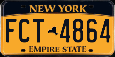 NY license plate FCT4864