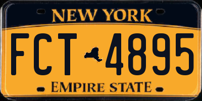 NY license plate FCT4895