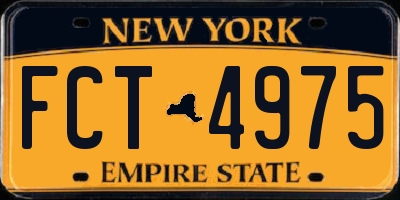 NY license plate FCT4975