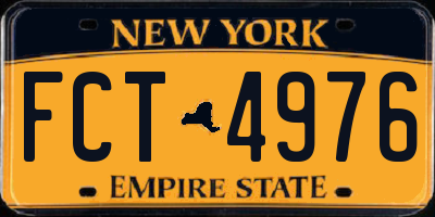 NY license plate FCT4976
