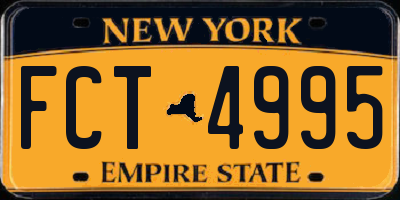 NY license plate FCT4995