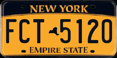 NY license plate FCT5120
