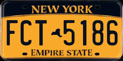 NY license plate FCT5186