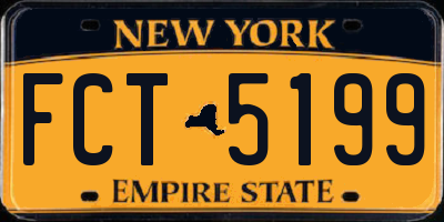 NY license plate FCT5199