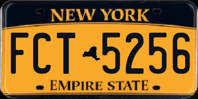NY license plate FCT5256