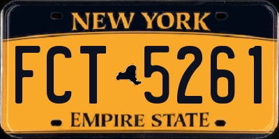 NY license plate FCT5261