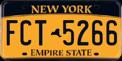 NY license plate FCT5266