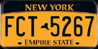 NY license plate FCT5267