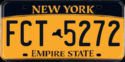 NY license plate FCT5272