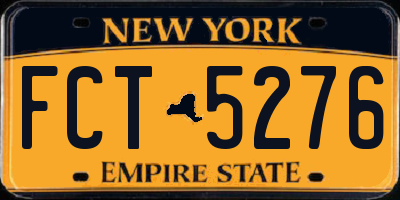 NY license plate FCT5276