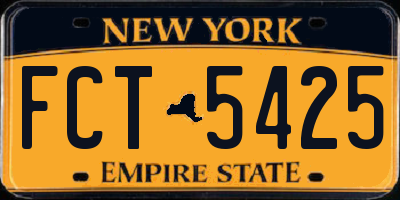 NY license plate FCT5425