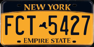 NY license plate FCT5427