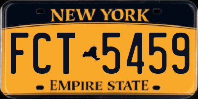 NY license plate FCT5459
