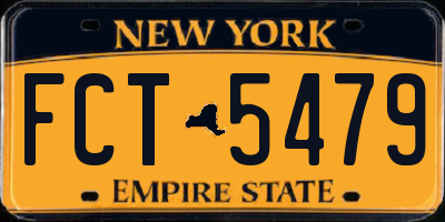 NY license plate FCT5479