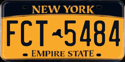 NY license plate FCT5484