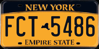NY license plate FCT5486